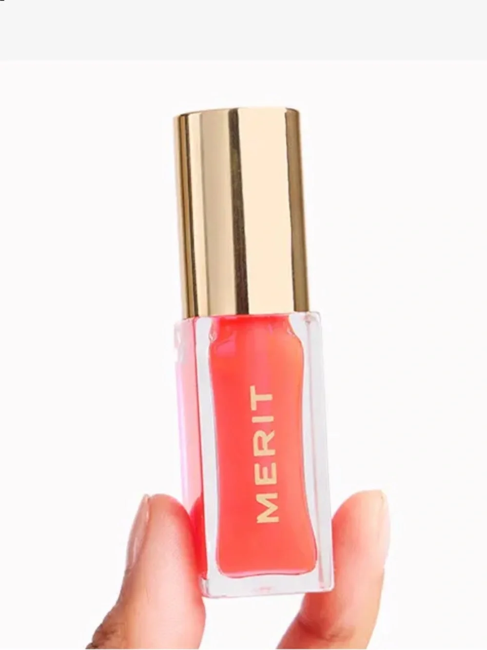 Merit Shade Slick Hydrating Tinted Lip Oil Lipgloss in Jete BNIB
